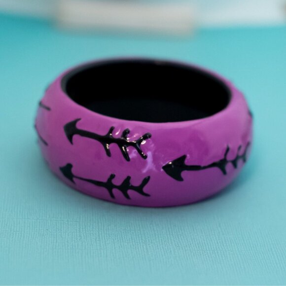 7 inch, Vintage Sun Arrows Purple Band Bangle - EX9 - Picture 1 of 3